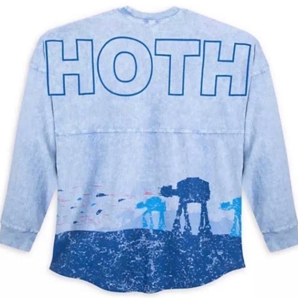 Disney Parks Spirit Jersey Star Wars HOTH Oversized Blue with Graphic - Picture 2 of 11